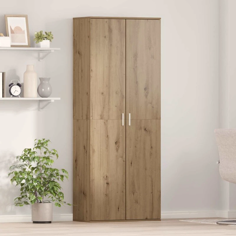vidaXL Highboard Artisan Egetræ 70 x 35 x 180 cm