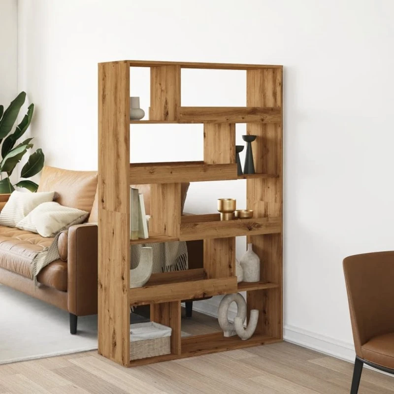 vidaXL Bogreol 100x33x156,5 cm, konstrueret træ, håndlavet, eg