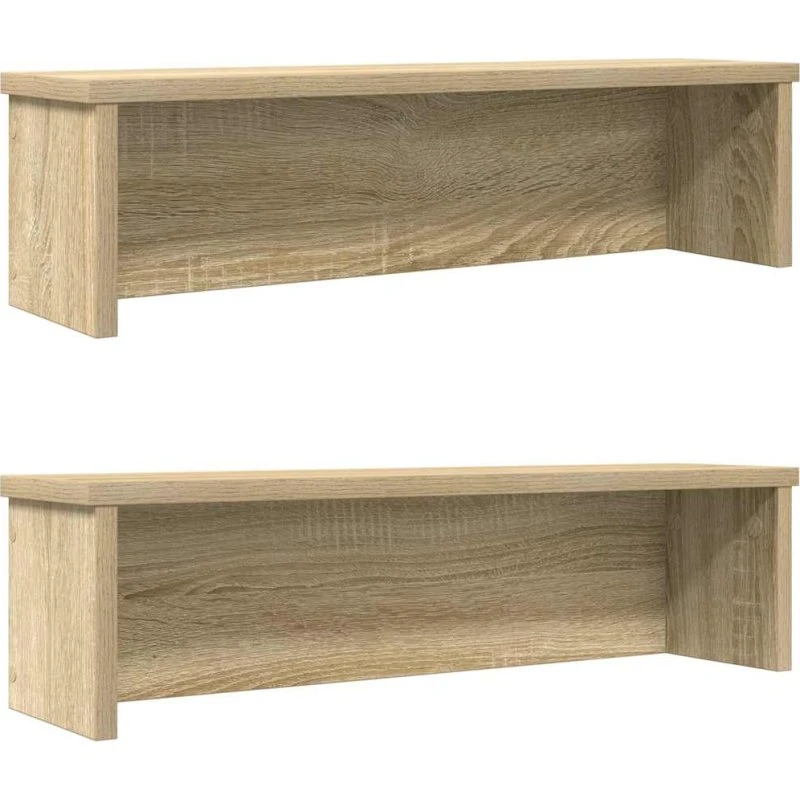 vidaXL Køkkenreoler kan stables 2 stk. 60x15x16 cm Sonoma-eg