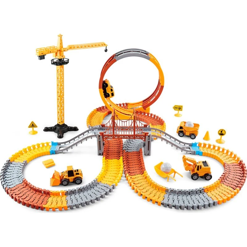 Speedcar Multi Track Construction Bilbanesæt, 204 dele