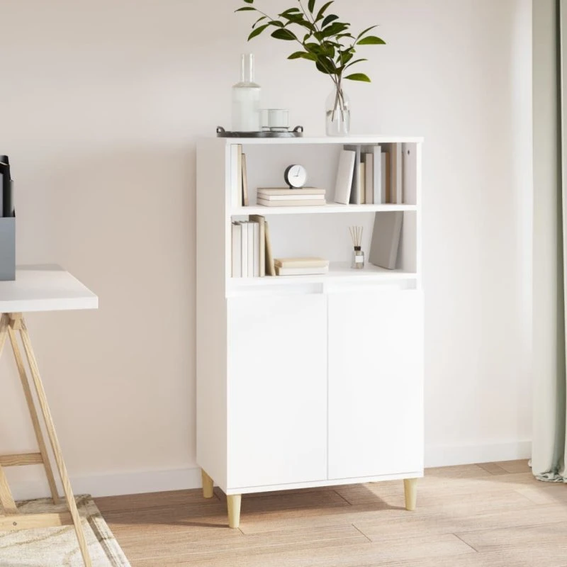 vidaXL Skab 60x36x110 cm konstrueret træ hvid