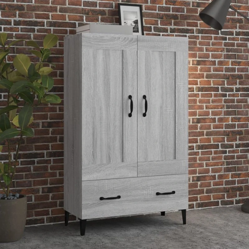 vidaXL Skab 70x31x115 cm Konstrueret Træ Grå Sonoma-Eg