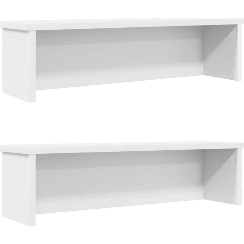 vidaXL Køkkenreoler kan stables 2 stk. 60x15x16 cm hvid