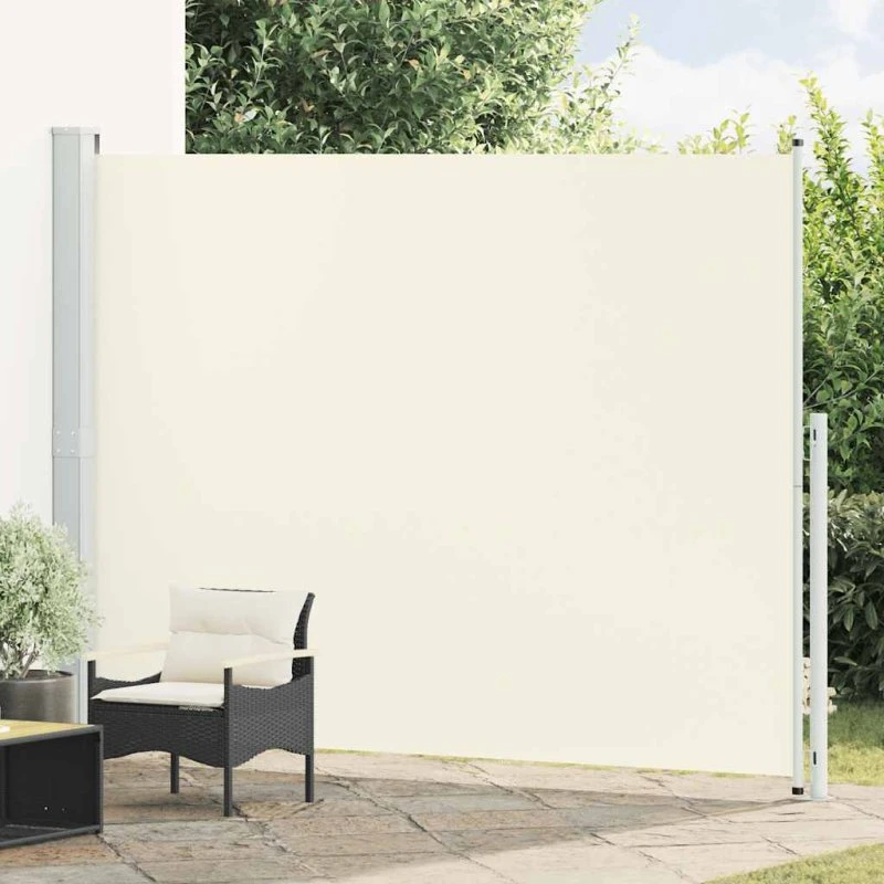 vidaXL sammenrullelig sidemarkise 220x300 cm cremefarvet