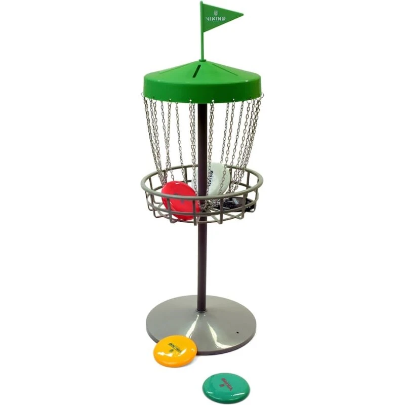 Viking Discs Mini Disc Golf-sæt med kurv & 5 PDGA-markørdiske