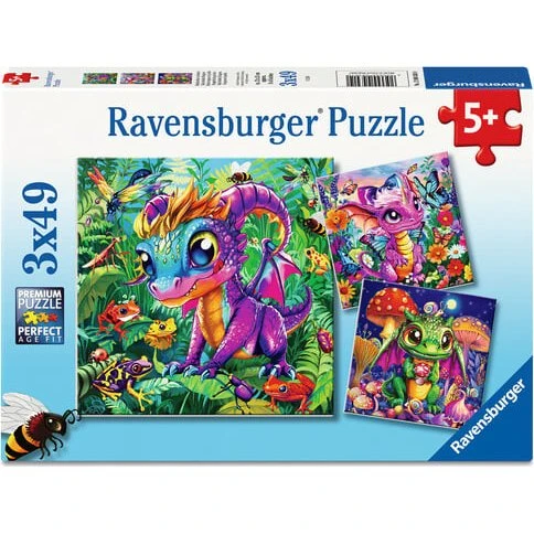 Ravensburger Baby Garden Dragons 3x49 Brikker