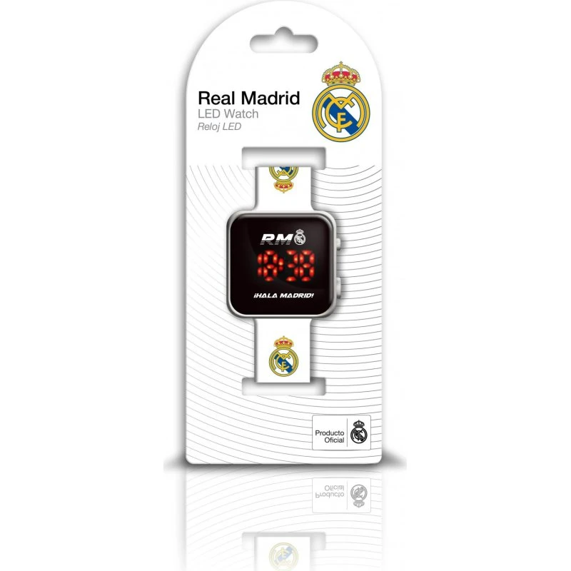 Real Madrid LED RM00016 Biały - Børneur for 4+ år