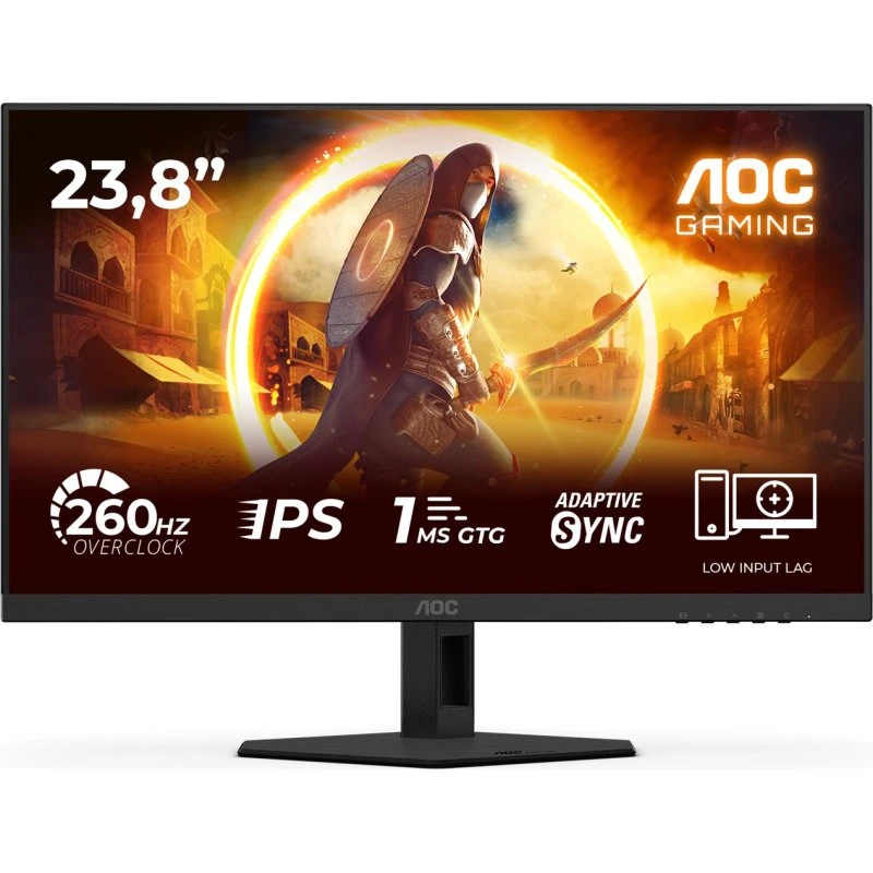 AOC 24G4ZRE 23,8" Gaming-skærm, 240Hz Fast IPS, Sort/Rød