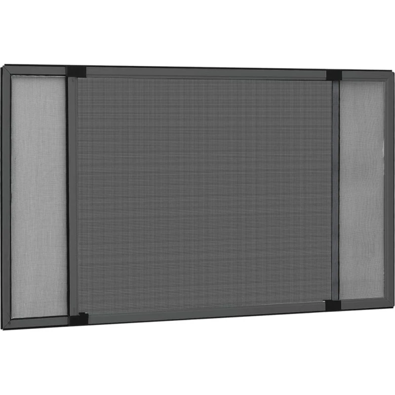 vidaXL Udvideligt Insektnet 75-143x50 cm Antracitgrå