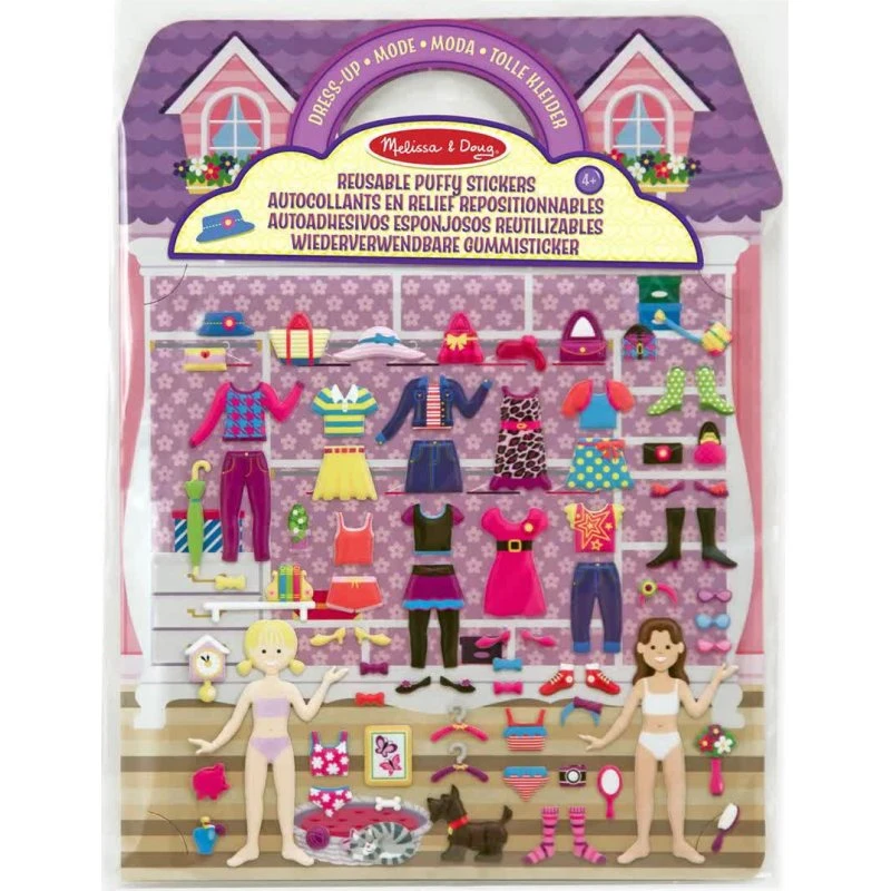 Melissa & Doug Reusable Puffy Stickers Playset Dress-Up
