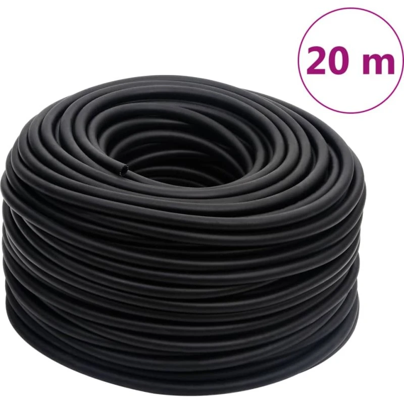 vidaXL Hybrid Luftslange 0,6" 20 m Sort