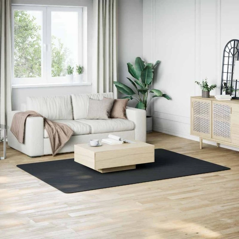 vidaXL Gulvtæppe 160x230 cm Sort Blødt Plys Skridsikkert Vaskbart