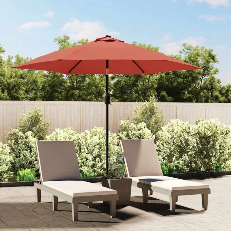 vidaXL Parasol 300 cm Metalstang Terracotta