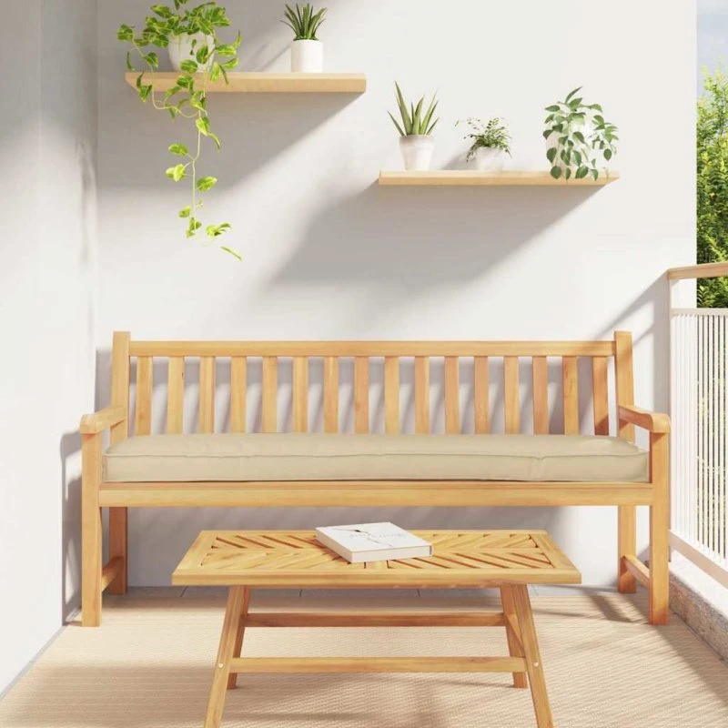 vidaXL Palletpude Beige 200 x 40 x 8 cm Oxfordstof