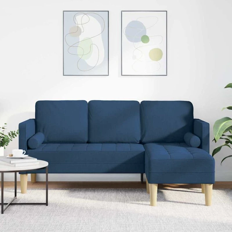 vidaXL Blå Sofa Sæt 173x131x67 cm, Modulær, Polyester
