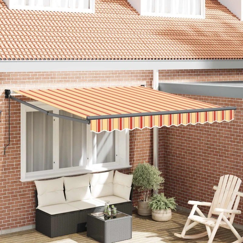 vidaXL Markise Gul og Orange 3,5 x 2,5 m