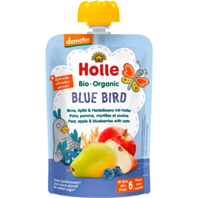 Holle Grush mousse i tube, Æble-Bær-Frugt 100 g, Demeter