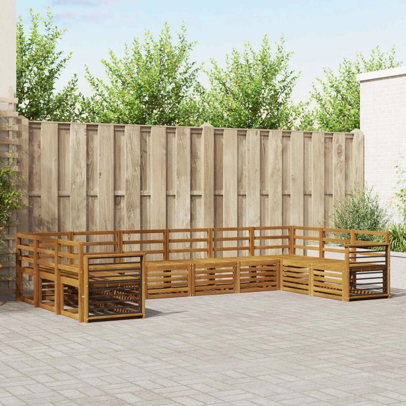 vidaXL Sofasæt 10 dels Naturakacietræ