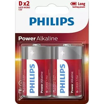 Philips LR20P2B/10 Power Alkaline D 2-stk