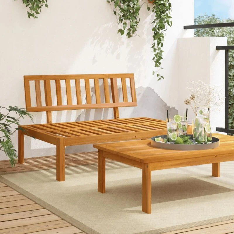 vidaXL Midtermodul til Pallesofa i Massivt Akacietræ, 120 × 92 × 69 cm, Brun
