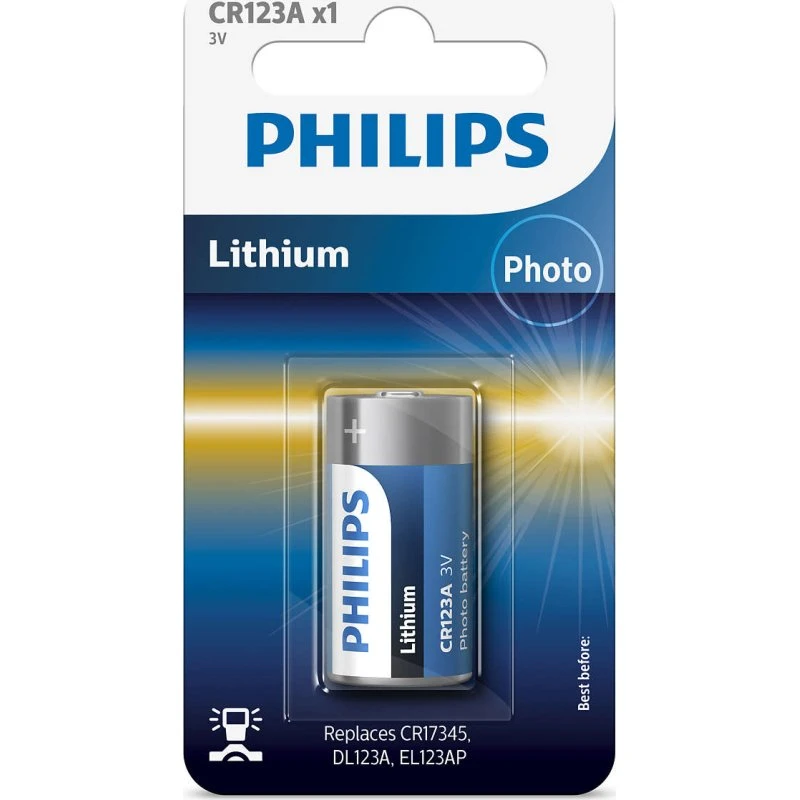 Philips CR123A/01B Lithiumbatteri 3,0 V