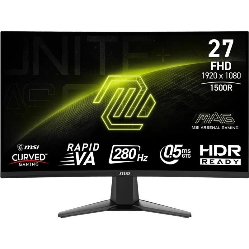MSI MAG 276CXF 27" Curved Gaming Skærm, 280Hz, 0.5ms, Sort