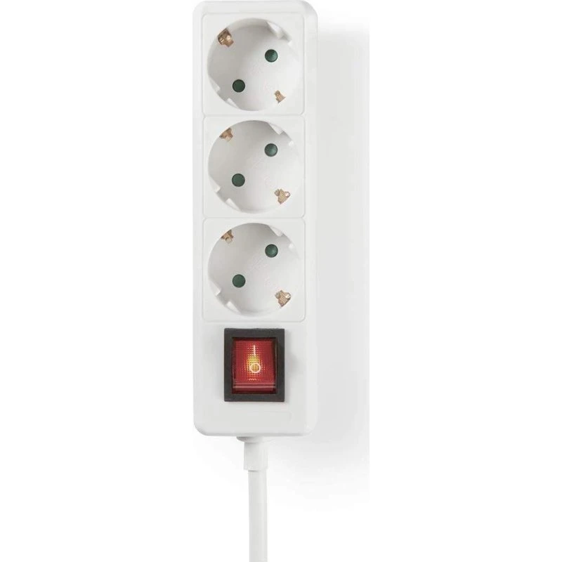Nedis Udvidelse Socket 3-vejs 1,50 m med on/off-knap