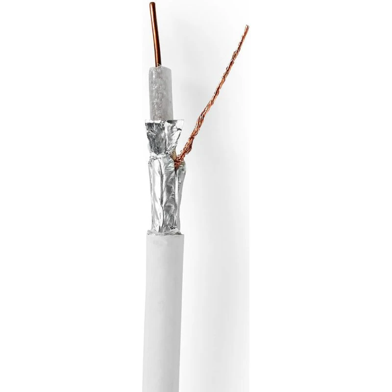 Nedis Coax Kabel På Rulle 25 m, 75 Ohm, Triple Afskærmet, Hvid