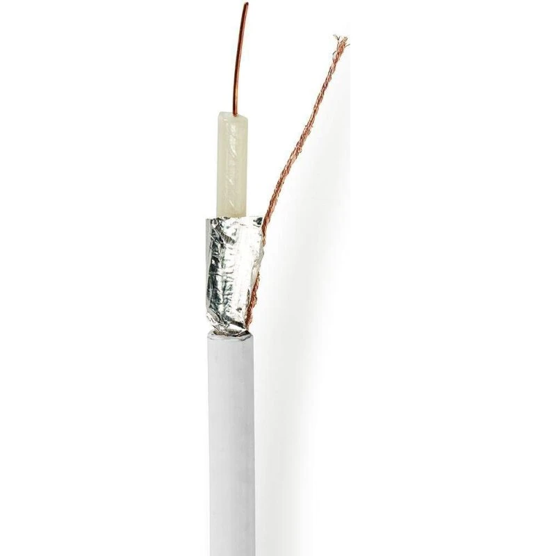 ECA Coax Kabel 12 | 75 Ohm | Dobbelt Afskærmet | 100 m | Hvid