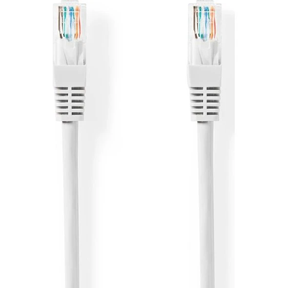 Nedis Cat 5e UTP-kabel 5 m, hvid, runde, RJ45-RJ45