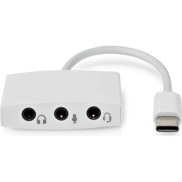 Nedis USB-C™ Adapter 3.5 mm | Nikkelplateret | Hvid | 0,10 m