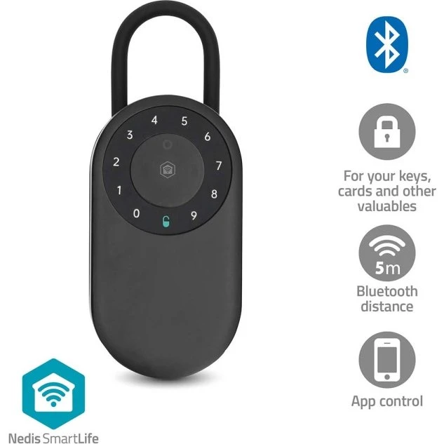 Nedis SmartLife Nøgleboks Bluetooth, IP65, Sort, BTHKB11BK