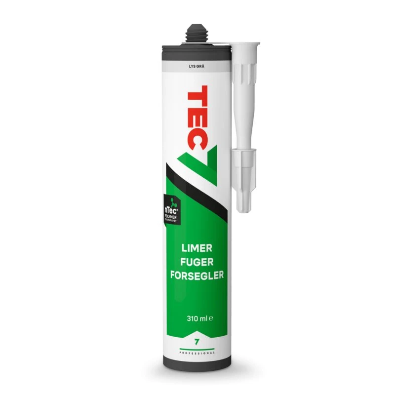Tec7 Lim/Fugemasse 310 ml Lys Grå