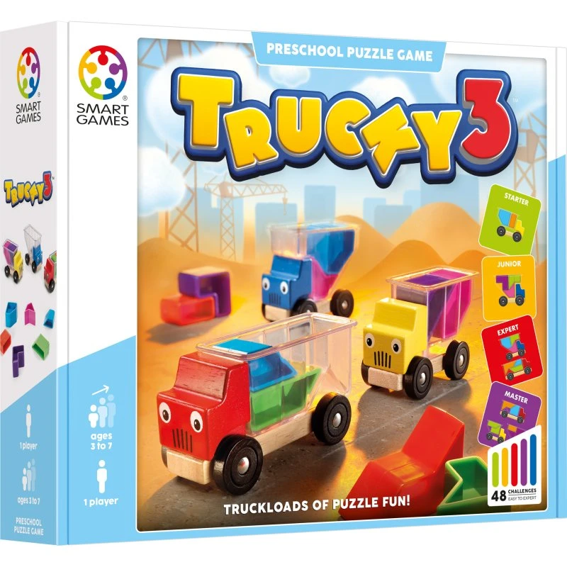 SmartGames Trucky 3 (Nordic) - Puslespil for 3+ år