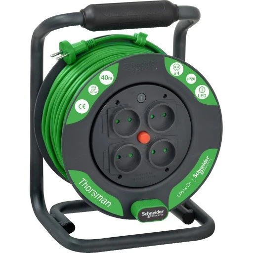 Schneider Electric Thorsman Kabeltromle 40m 2x1,0 mm² uden jord