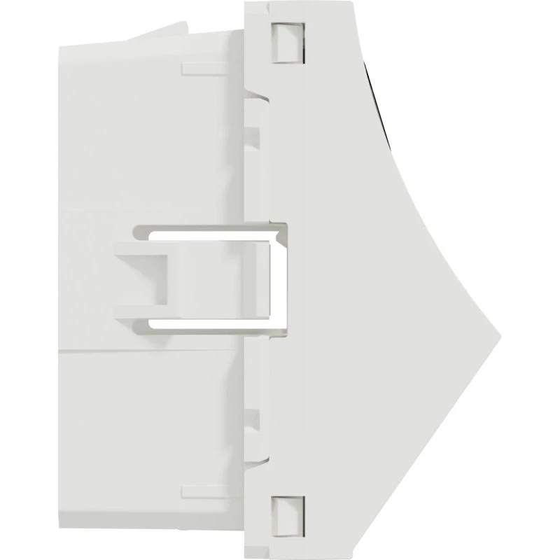 S-One DATAUDTAG 2XRJ45, Vinklet, Hvid