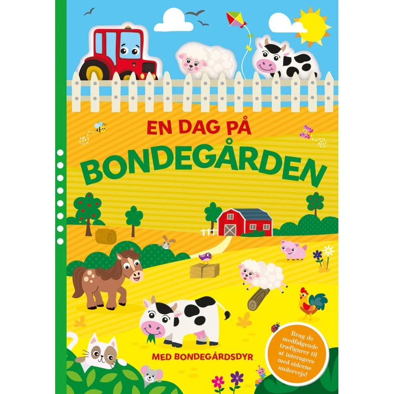 En dag på bondegården - Børnebog med træfigurer