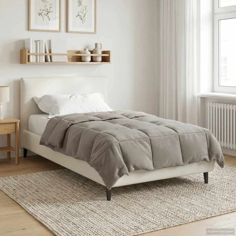 vidaXL Helårs Dyne Quilting Grøn 135 x 200 cm Mikrofiber