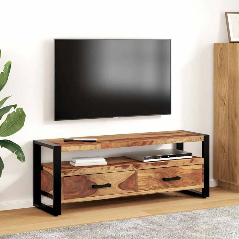 vidaXL tv-skab i massivt akacietræ 120 x 35 x 45 cm