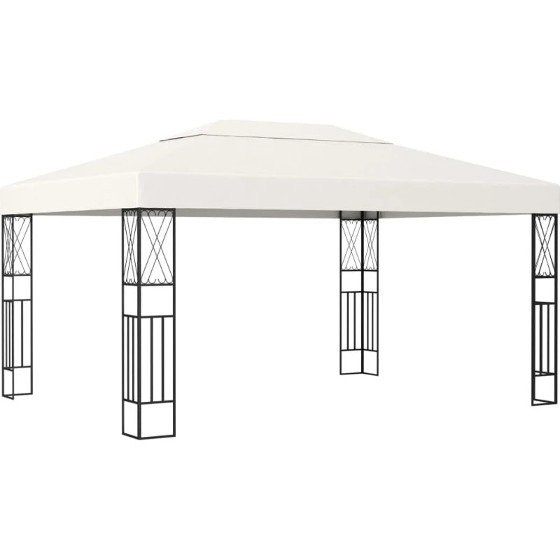 vidaXL Pavillon 3x4 m Creme Stof