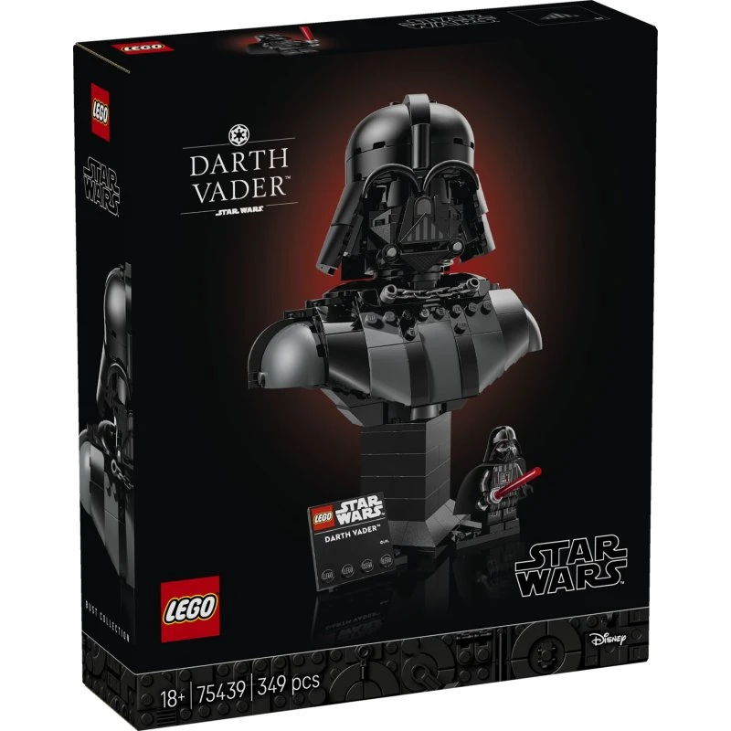 LEGO Star Wars 75439 Darth Vader-buste – 349 dele, sort og grå