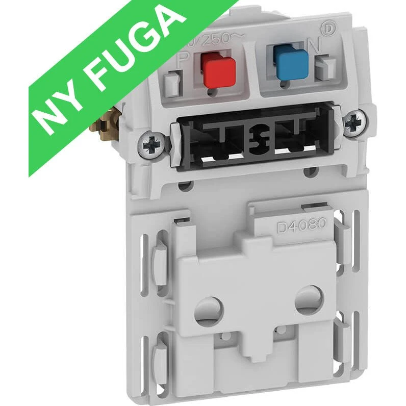 LK Fuga stikkontakt med afbryder 1½ modul, 1,5 m