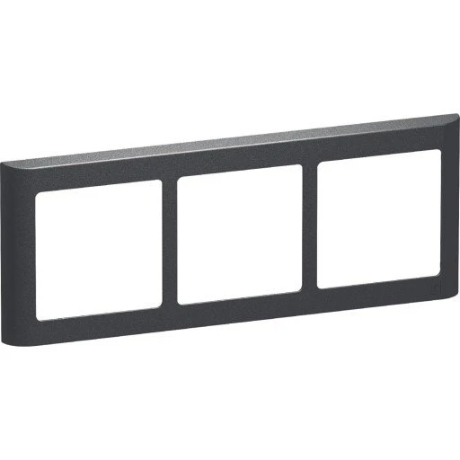 Fuga Soft 63 ramme, 3x1 modul, vandret, koksgrå