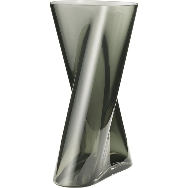 Georg Jensen Lituus glasvase, stor, røggrå