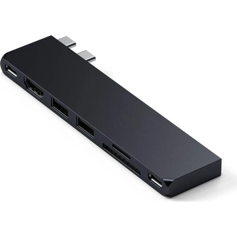 Satechi USB-C Dockingstation 4K HDMI, 100W PD, SD/microSD - Sort