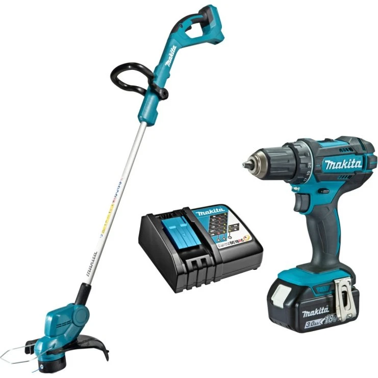 Makita LXT Kombo-kit DLX2489 – 2 x 18V Bore-/Skruemaskine & Græstrimmer