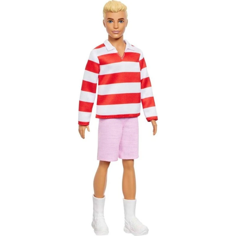 Barbie Fashionista Ken Dukke, Rød/Hvid Striber, 3+ år