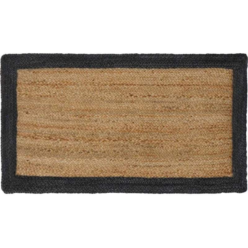 vidaXL Områdetæppe i Jute 60x110 cm Mørkegrå