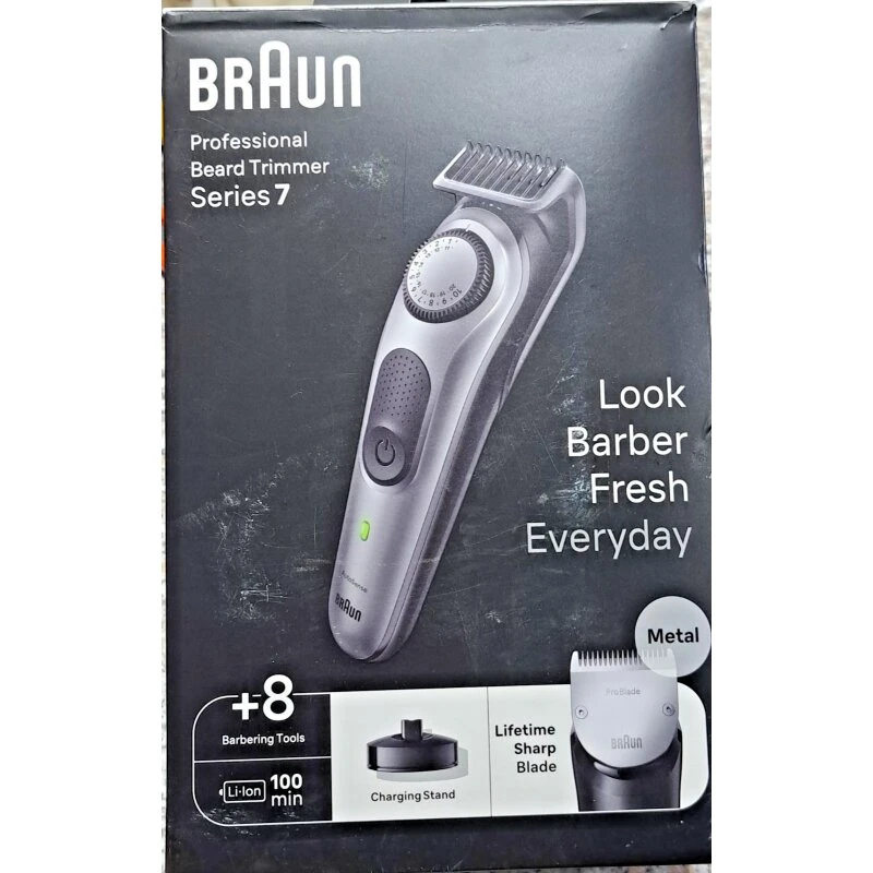 Braun BT7420 Series 7 skægtrimmer, sort/grå