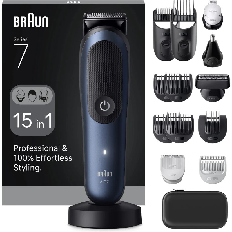 Braun Series 7 All-in-One Trimmer AIO7580 – 15‑i‑1, sort